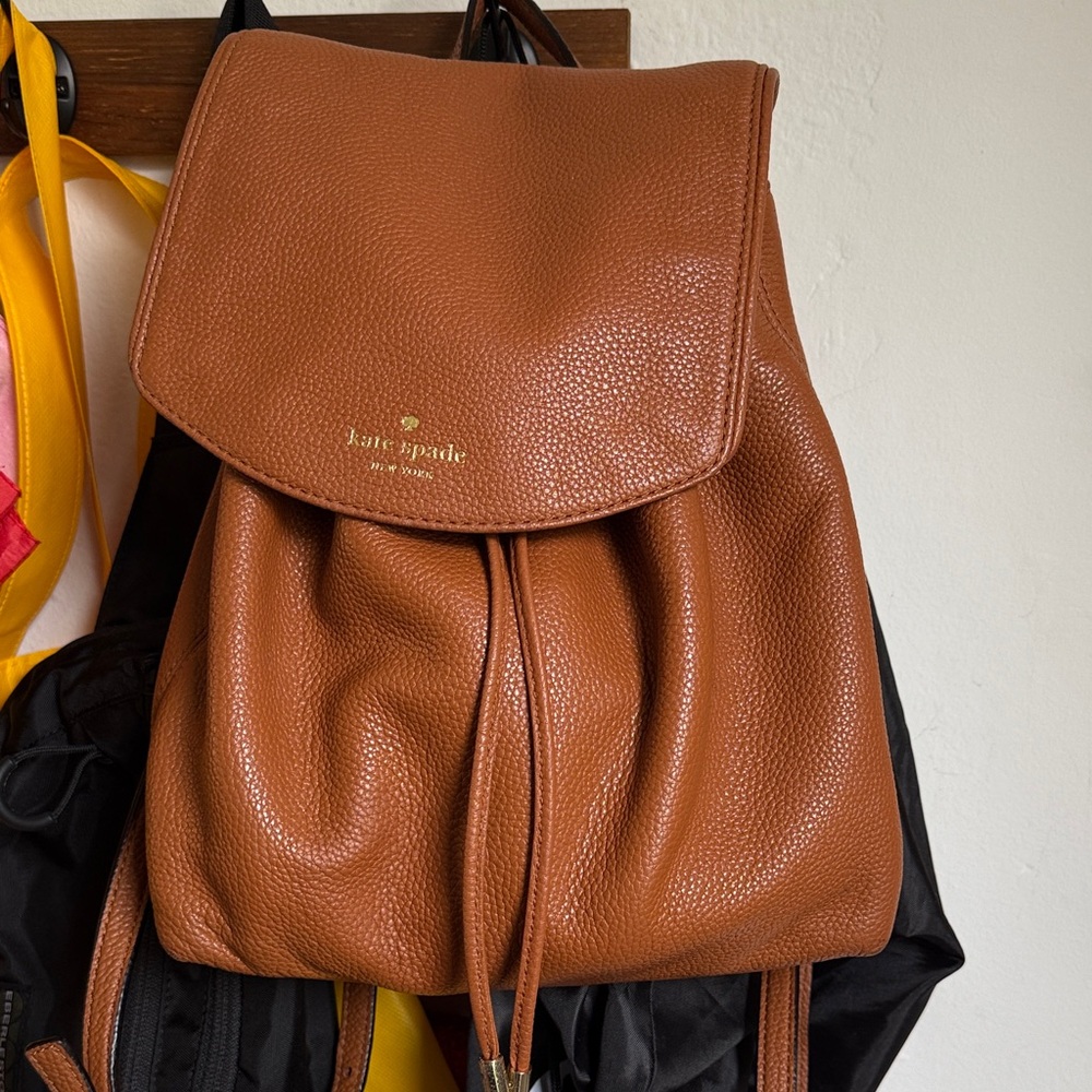 Kate Spade Tan Leather Backpack